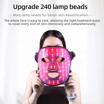 40*29.5cm LED μάσκα προσώπου 4 χρώματα Φωτονικό φως Θεραπεία ακμής Λευκαίωση Σιλικόνη Φροντίδα δέρματος