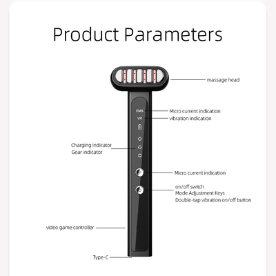 USB φόρτιση μάτι ξύλο φωτεινή θεραπεία ξύλο Ems δονητικό μασάζ προσώπου ανύψωση μάτι 46G