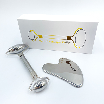 Χαλάρωσε και ανακουφίσου από τον πόνο με το Custom Logo Roller Gua Sha Set Massage Stainless Steel